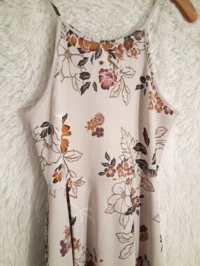 Haute Monde Textured Floral Mini Dress Juniors Large